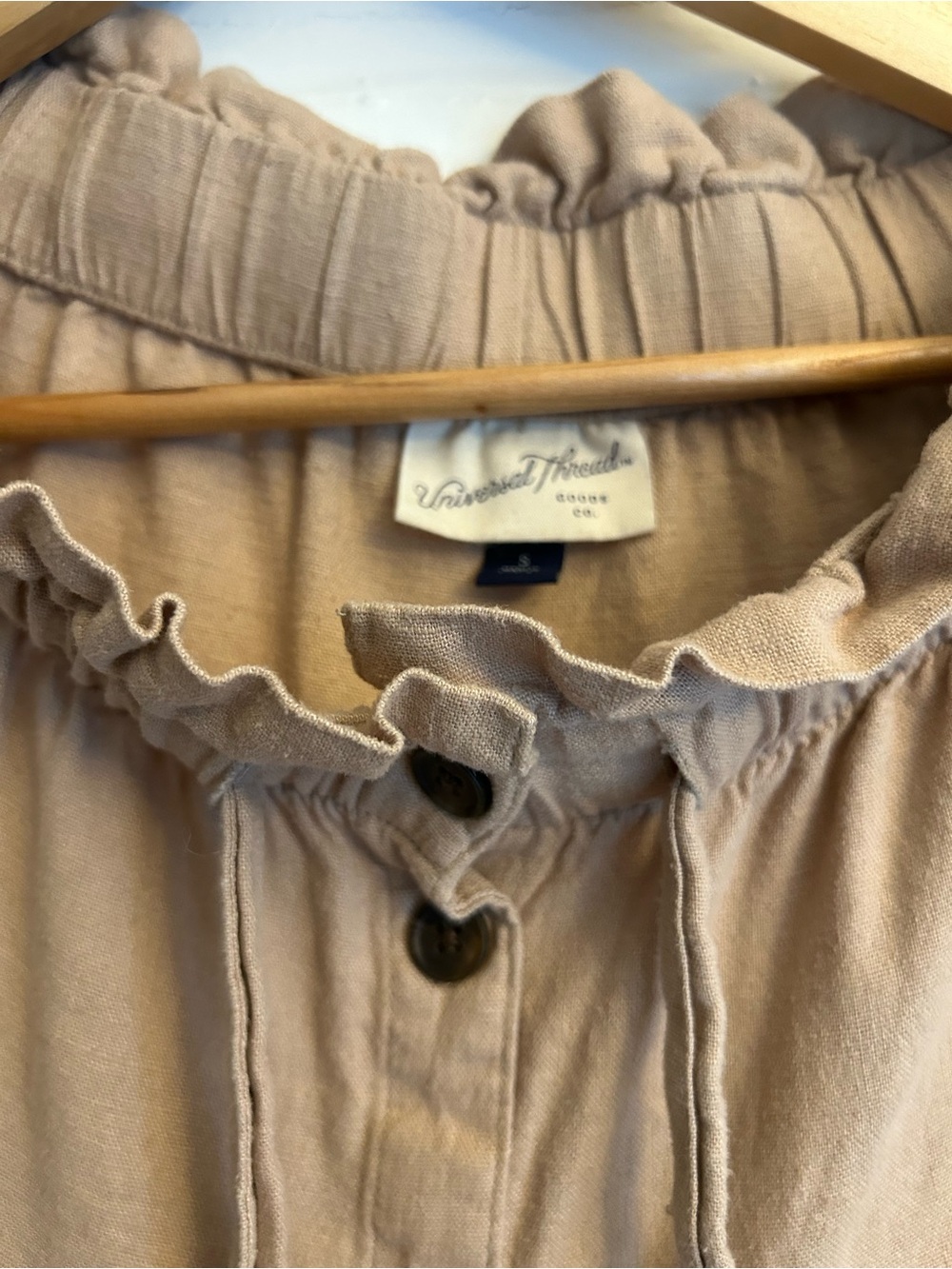 Universal Thread beige/tan linen/cotton skirt SMALL - Picture 6 of 6
